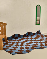 Giglio Rug in Blu e Marrone