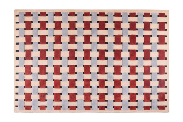 Basket Weave Rug - Cherry